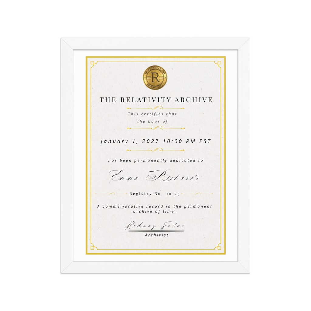 Future Hour Dedication - FRAMED Archive Edition (11" x 14")